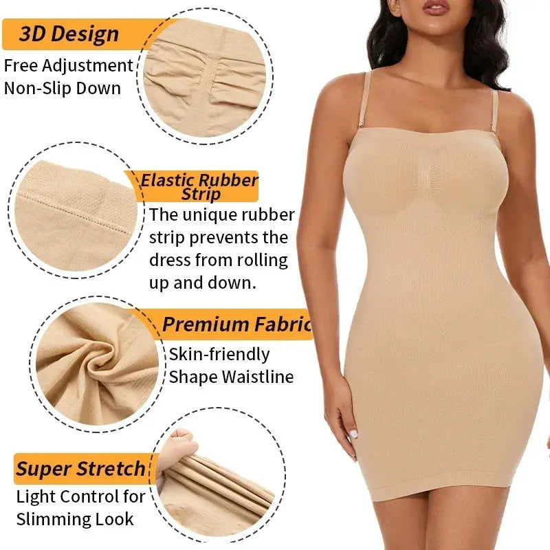 Sculpta™ Robe Gainante Sans Bretelles Femme | Sculptante & Invisible | Sculpta NutriNest